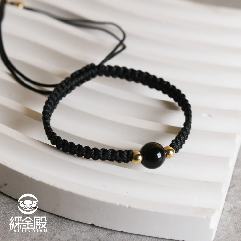 黑碧璽避邪手繩-小珠款｜提升領導能力｜避邪｜平安｜消除負面能量【綵金殿】