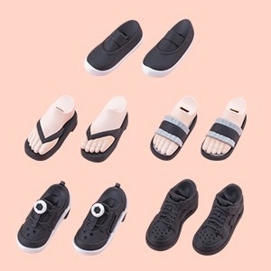 26年6月 1/10 創彩少女庭園 裝扮鞋 Vol.1 白皙的膚色C 組裝模型 舞鞋、旋鈕運動鞋、運動鞋、荷葉邊涼鞋、木屐