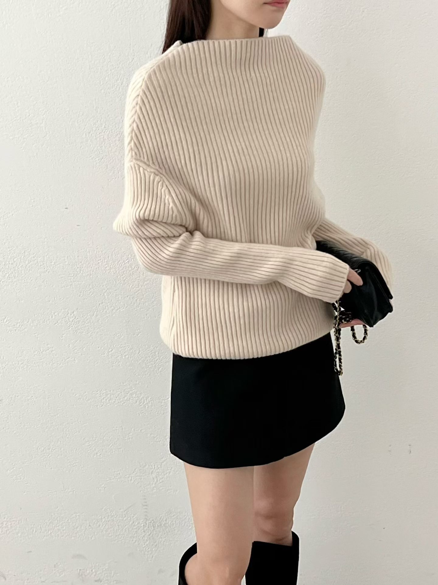 SU5328 直坑紋針織上衣