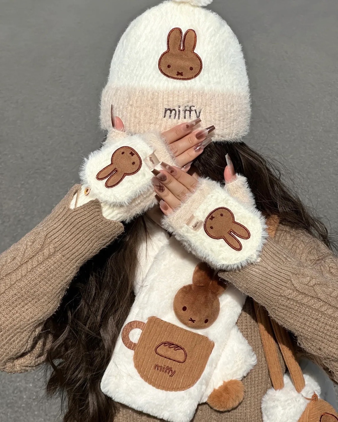 MIFFY 米菲兔 冬日暖暖 摩卡系列 禮盒 手套 圍巾 馬克杯