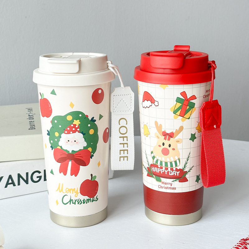 《6451》聖誕不鏽鋼保溫水壺(500ml)