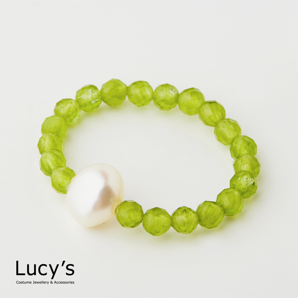 清新串珠 彈性戒指 (三色) (75664/75665/75666)