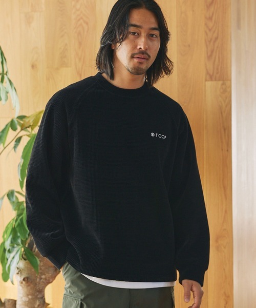 日本 The Craft Crew Products Waffle Raglan Logo L/S T-Shirt [CCPls992]