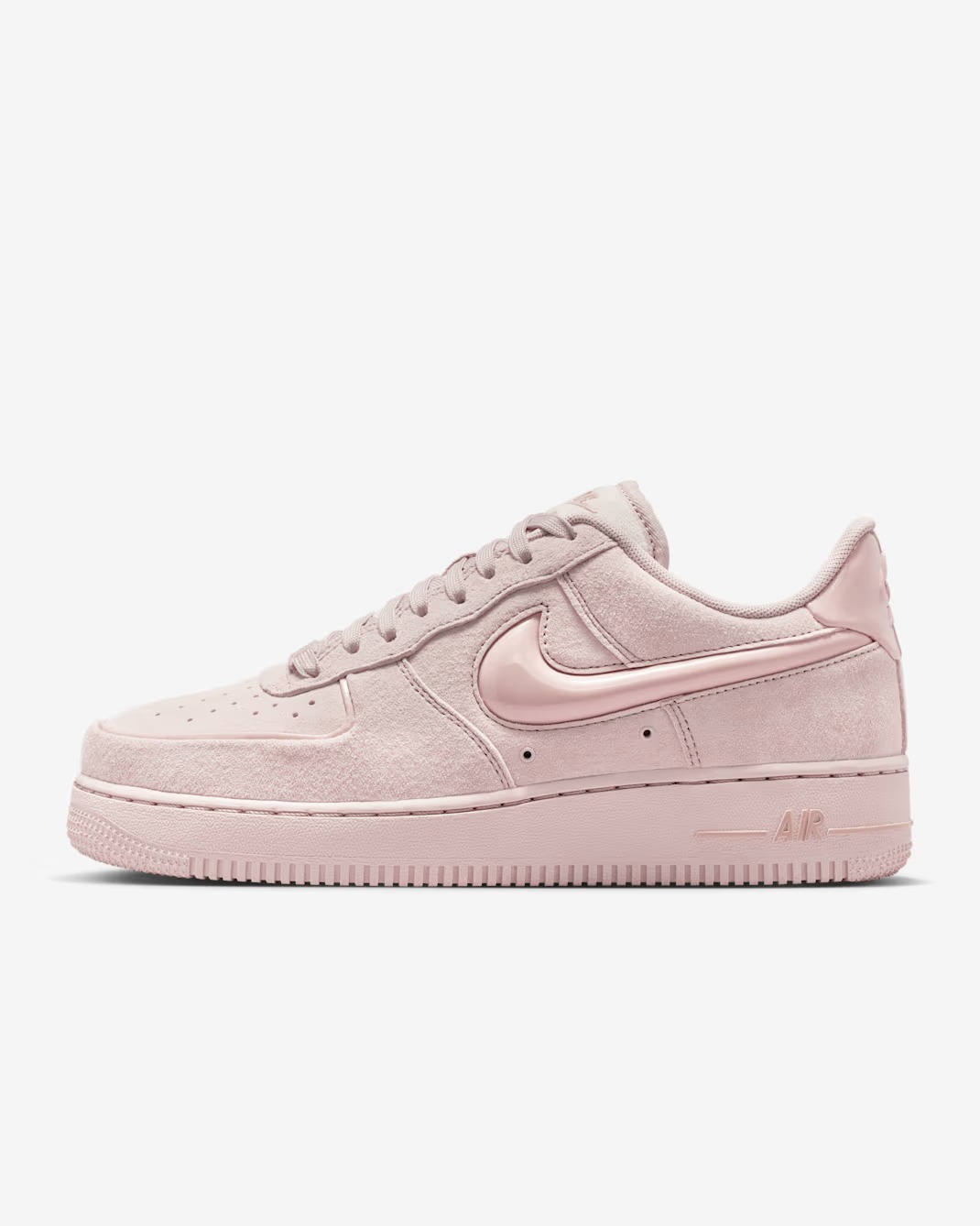 nike air force 1 07 trainers particle rose glitter