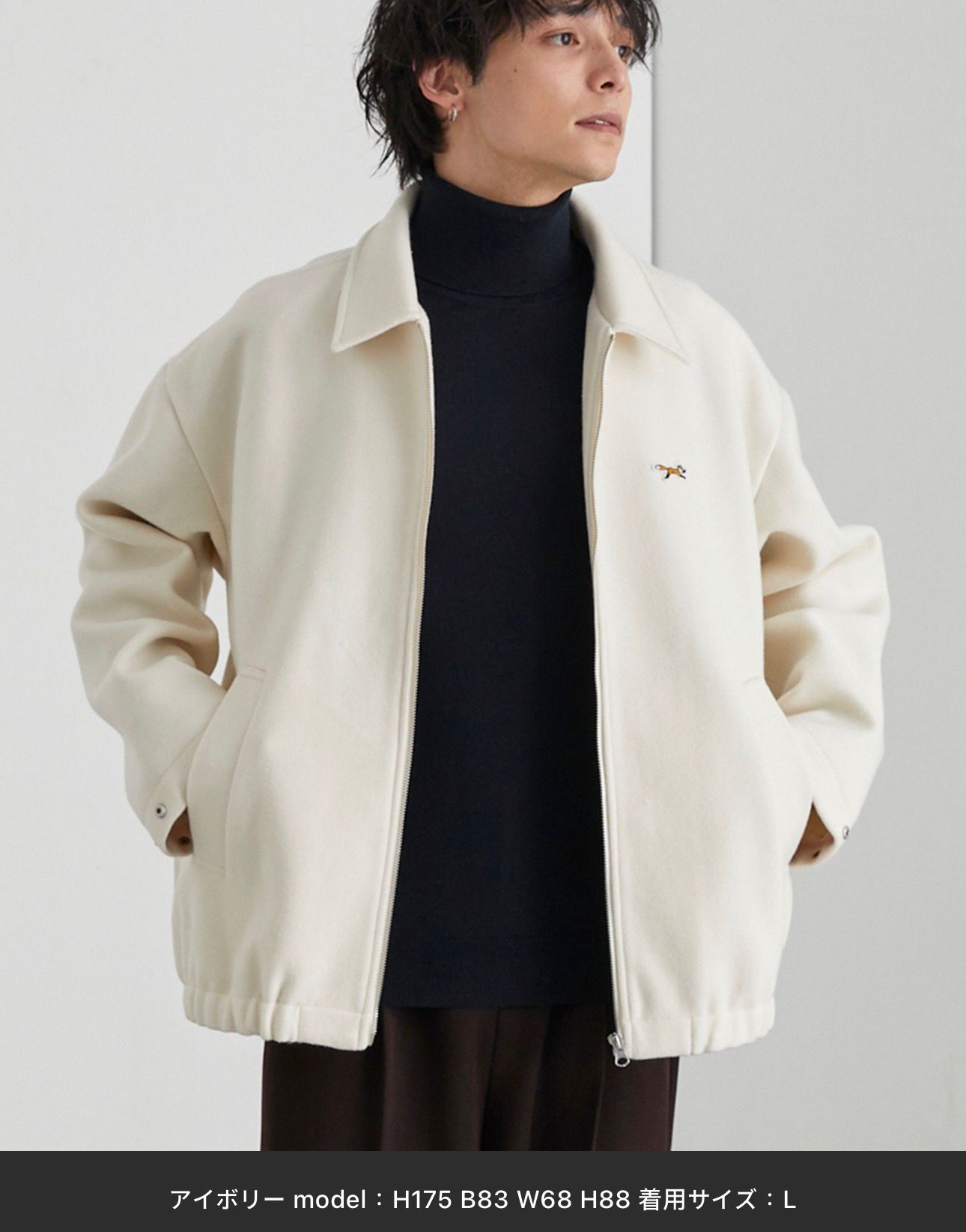 【預購】JN1211207 PENNEYS THE FOX 標誌單點刺繡拉鍊外套