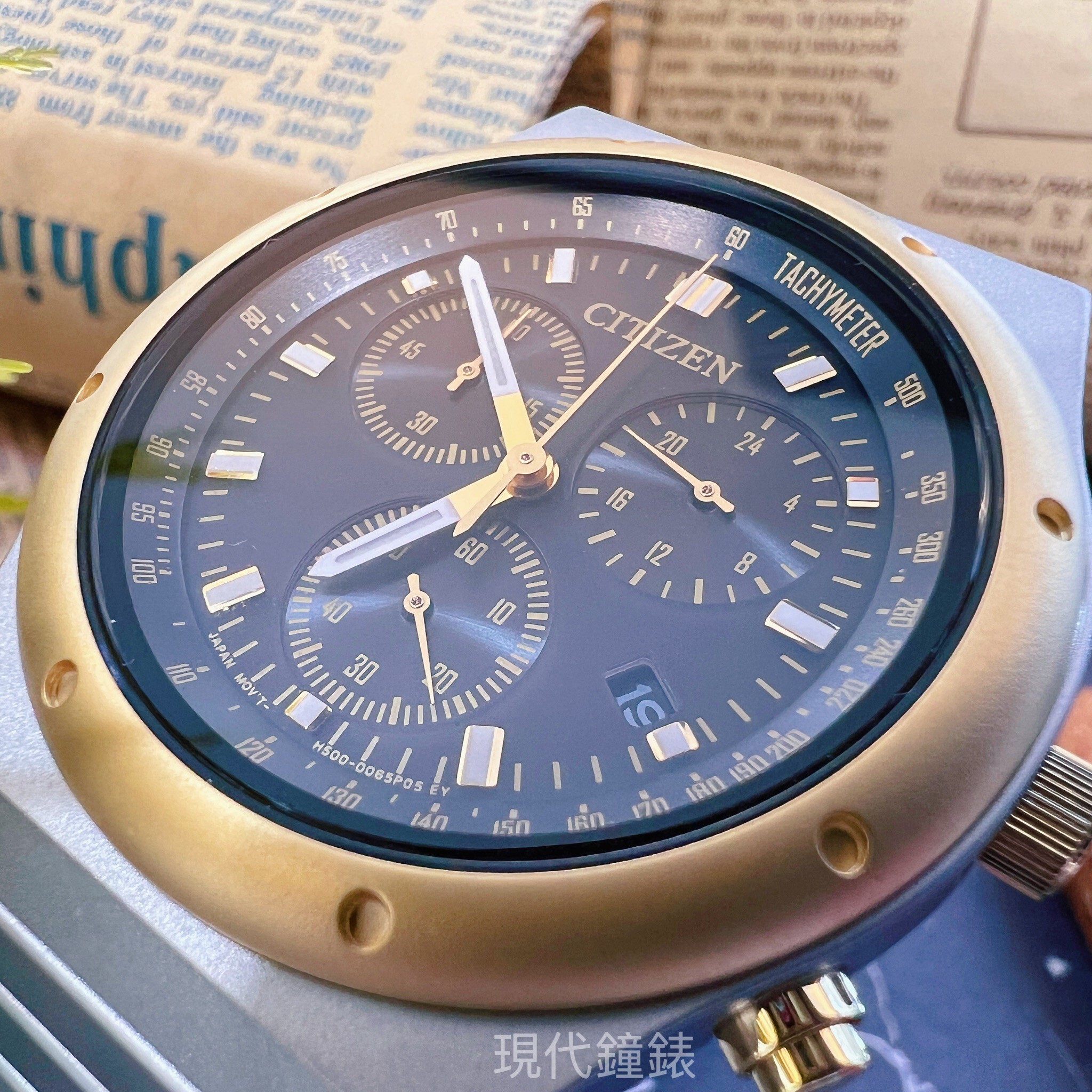 【CITIZEN 星辰】1984昭和金限定款復刻計時光動能腕錶AT2544-64E 38mm 現代鐘錶