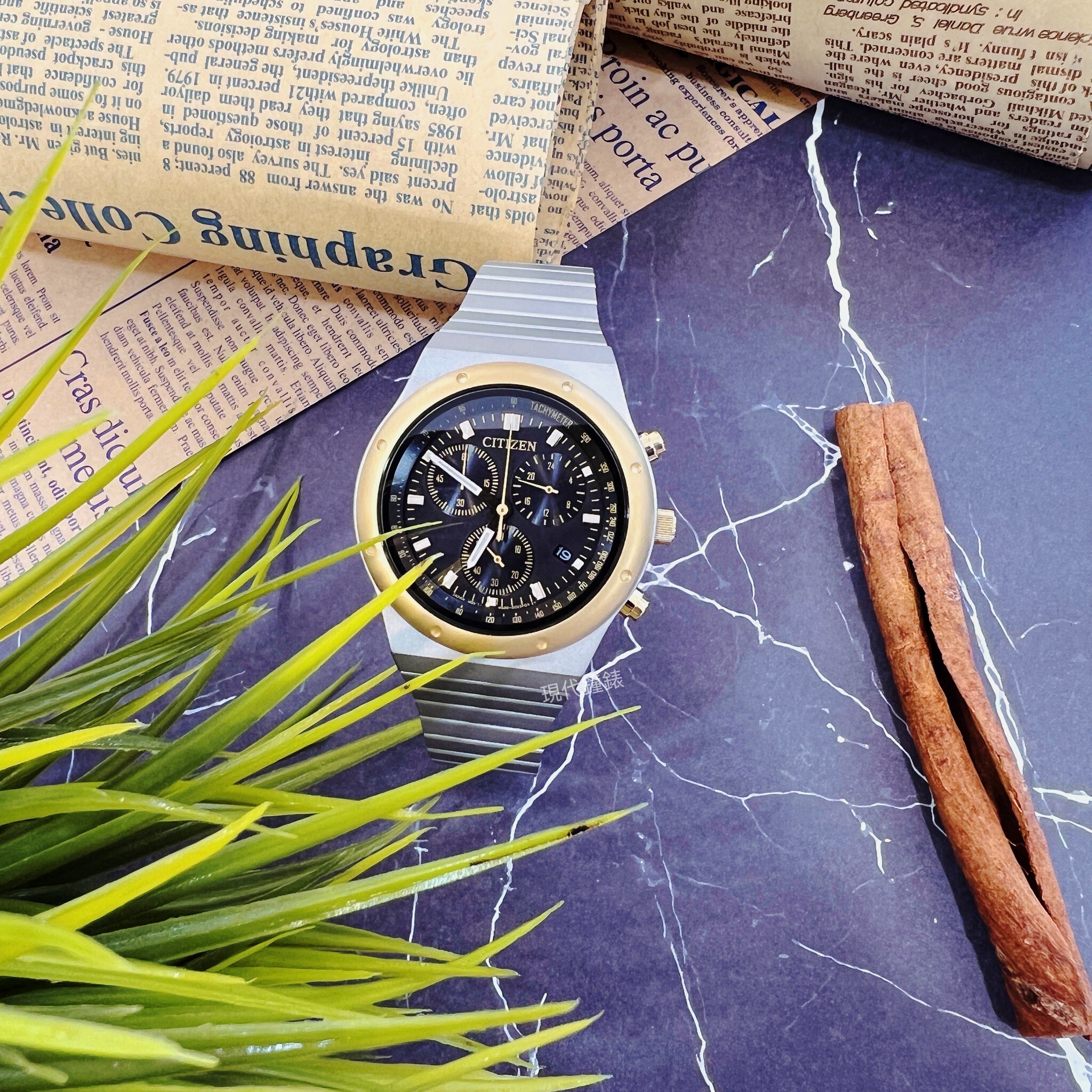 【CITIZEN 星辰】1984昭和金限定款復刻計時光動能腕錶AT2544-64E 38mm 現代鐘錶