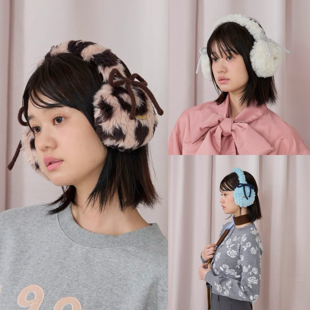 預購┃日本 kaorinomori 冬天 毛茸茸 蝴蝶結 耳罩