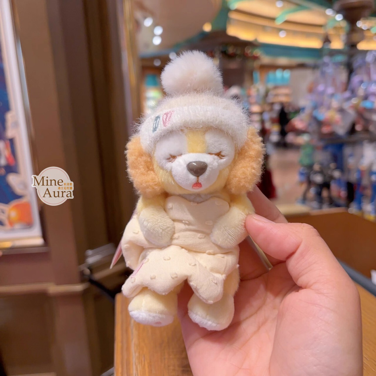 達菲 Duffy 與好友們 軟軟的夢系列 可琦安 餅乾 CookieAnn 絨毛 鑰匙圈 吊飾 -上海迪士尼樂園