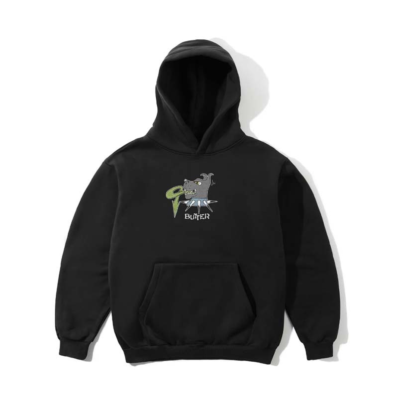 Butter Goods Canine Pullover Hood 帽T 黑色 長袖 BG252A30400 [台灣現貨]