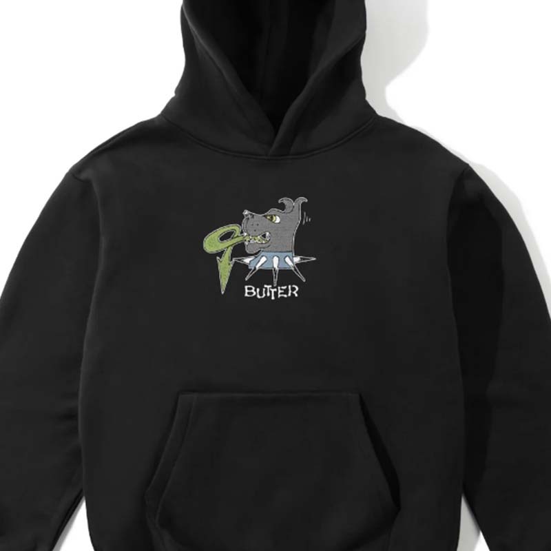 Butter Goods Canine Pullover Hood 帽T 黑色 長袖 BG252A30400 [台灣現貨]