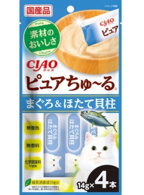 [*任選11件$138*] CIAO 國產吞拿魚+扇貝醬(14gx4支裝)