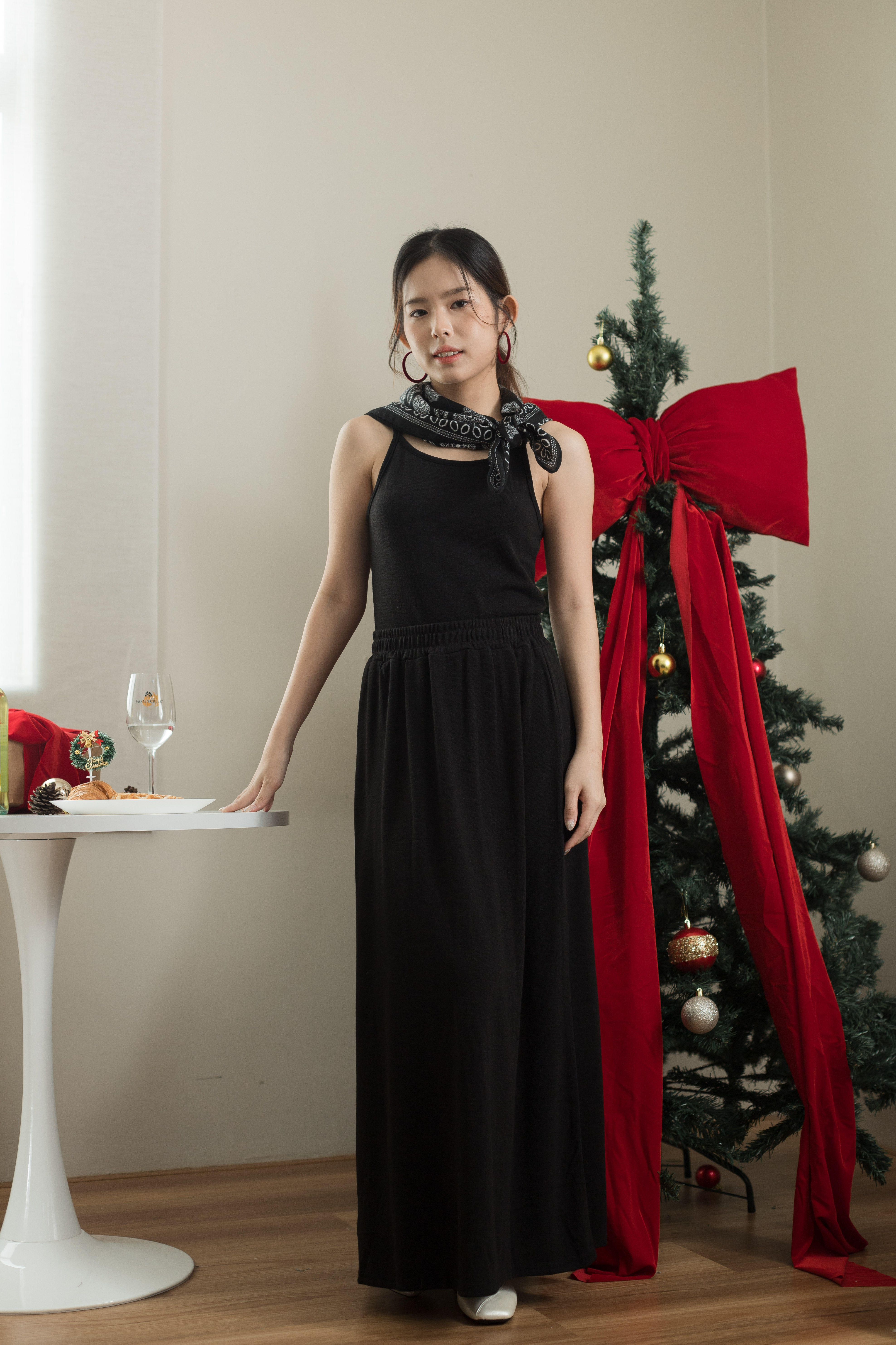 Dallie Flared Skirt Black -2578SKBLK