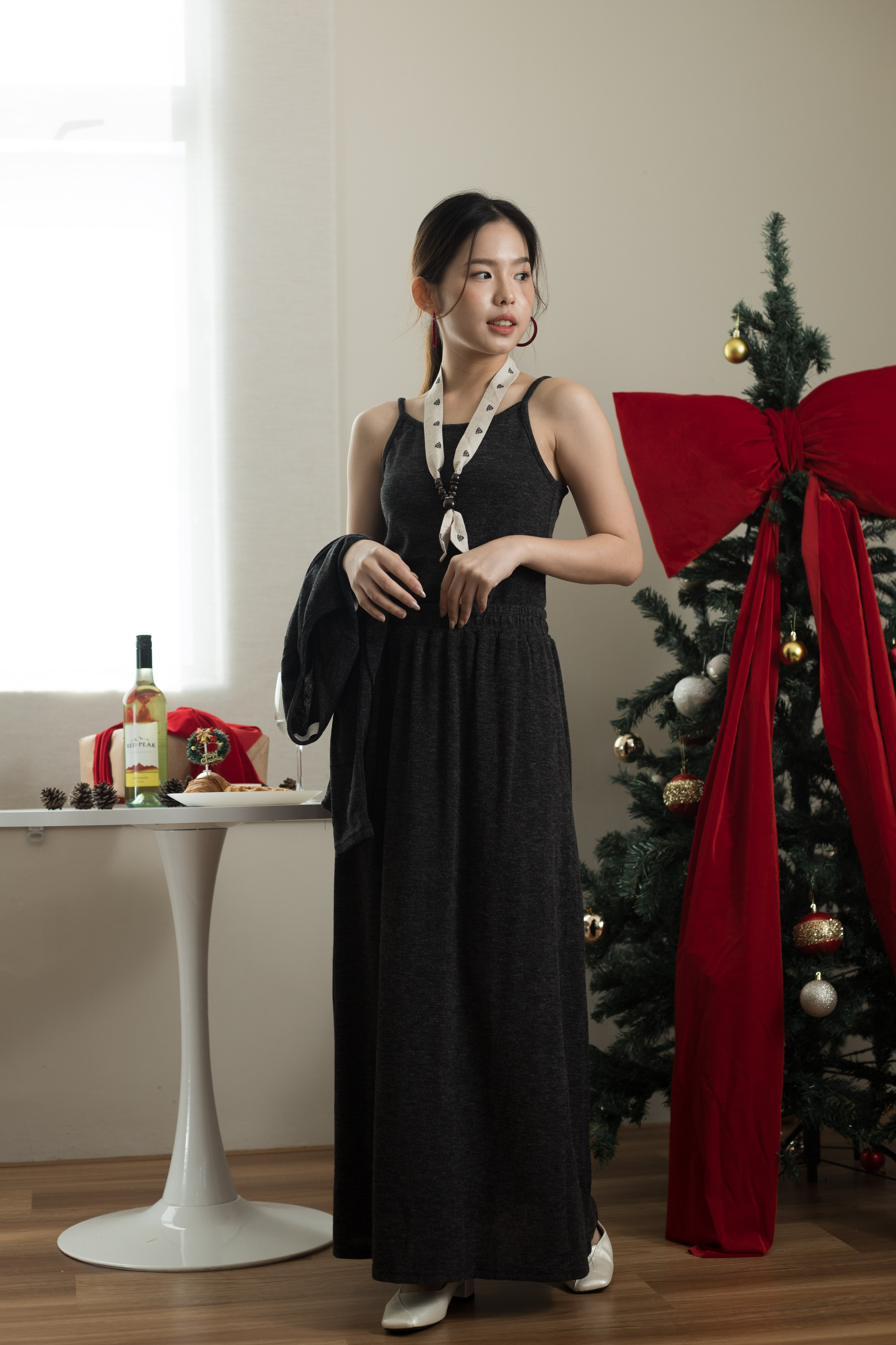 Dallie Flared Skirt Grey-2578SKGRY