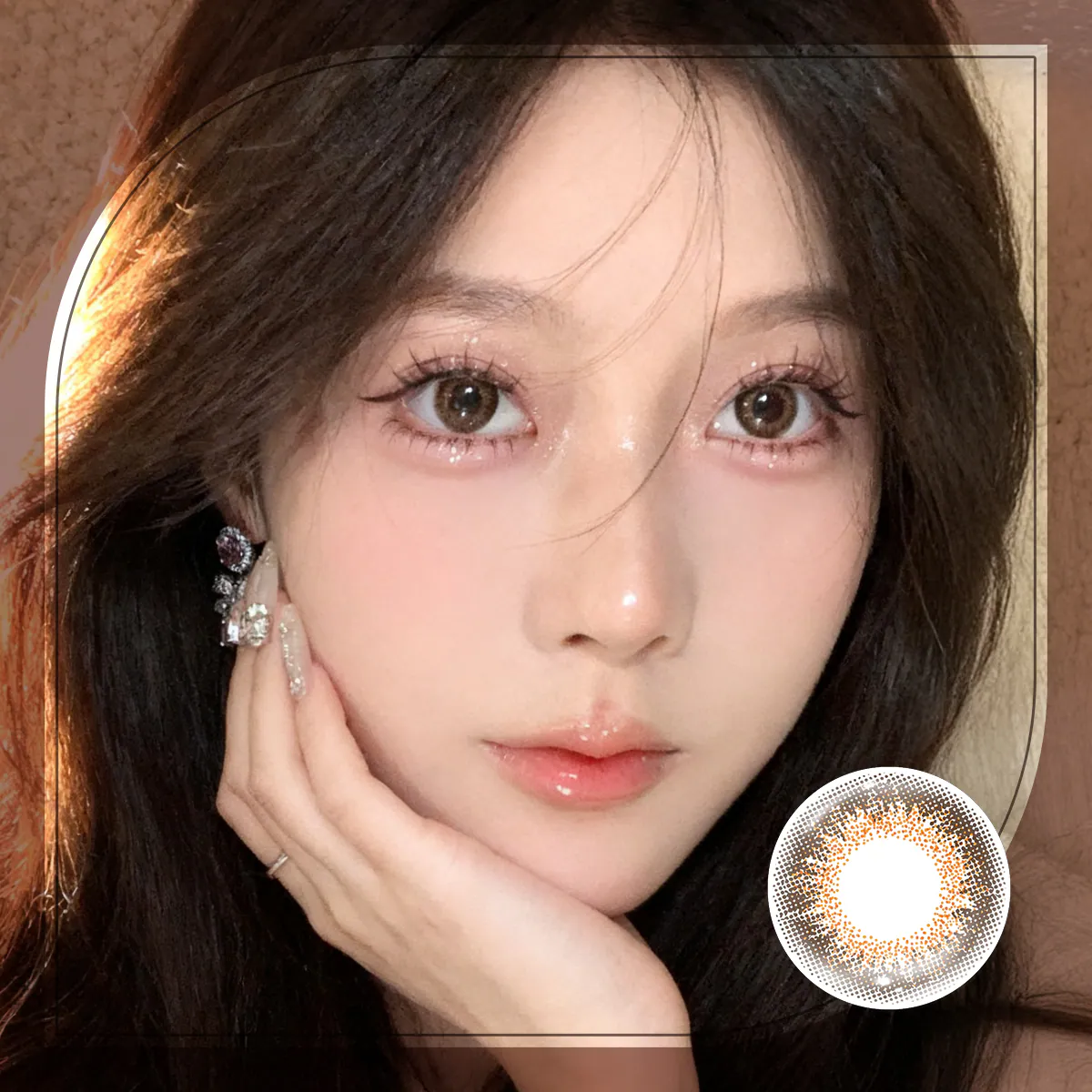 羽框靚 MAXIMAX 彩色月拋    珊瑚棕3片裝