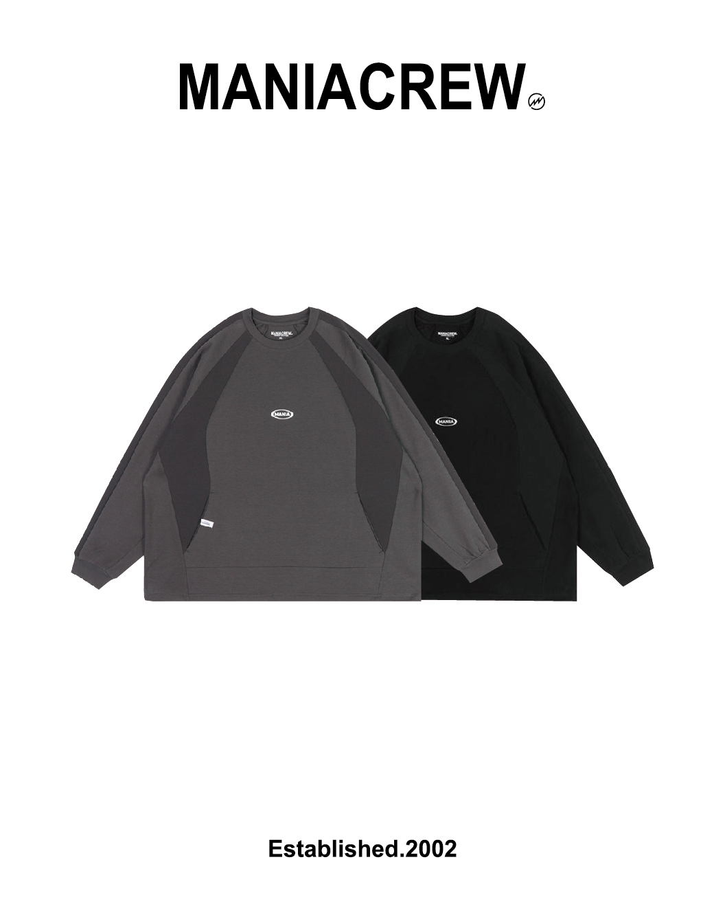 MANIA  大學TEE 黑/灰 25 A/W Stealth Pocket Sweatshirt