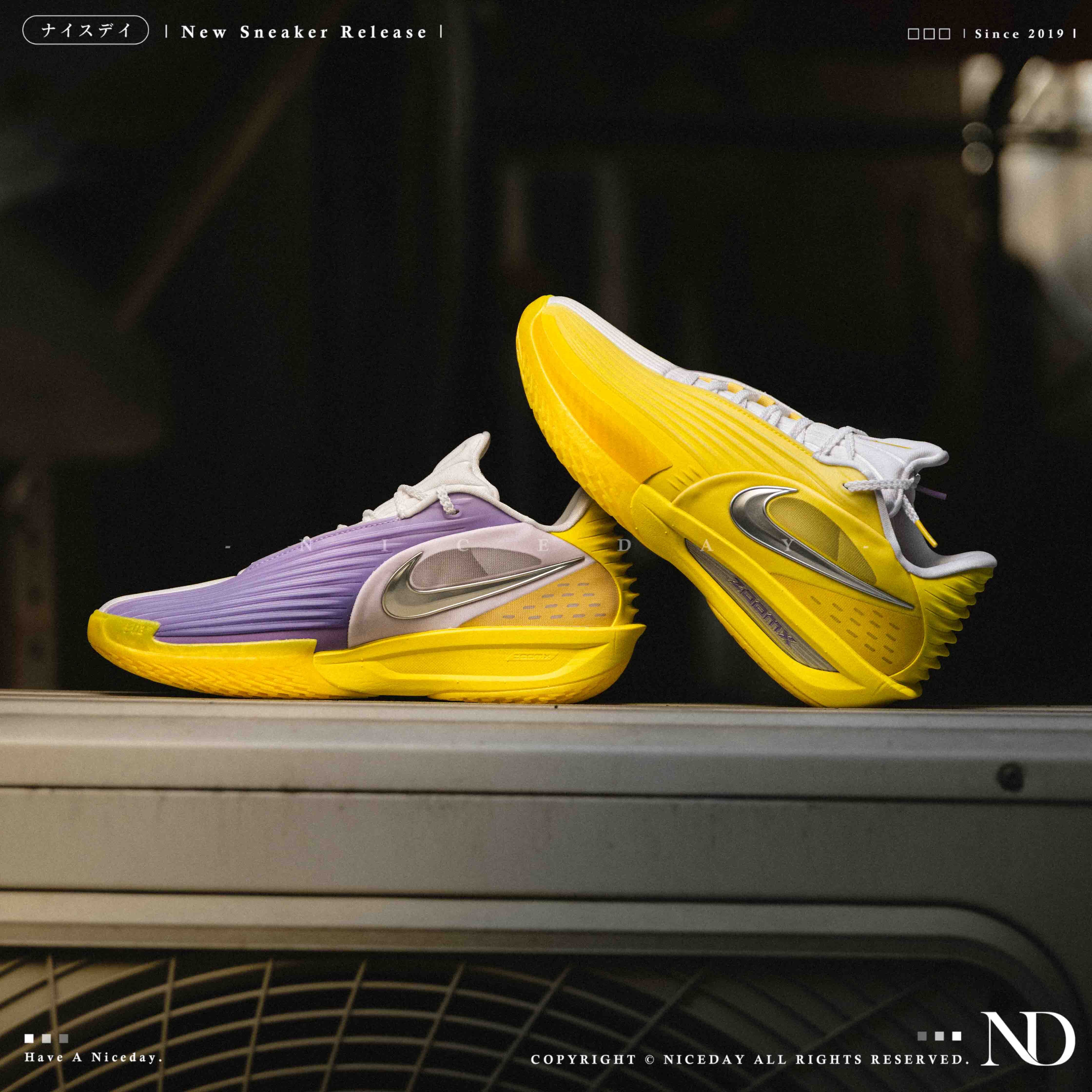 NICEDAY 現貨 Nike G.T. CUT 3 Turbo EP 男鞋 黃 紫 湖人隊 實戰 籃球鞋 HV9919-500