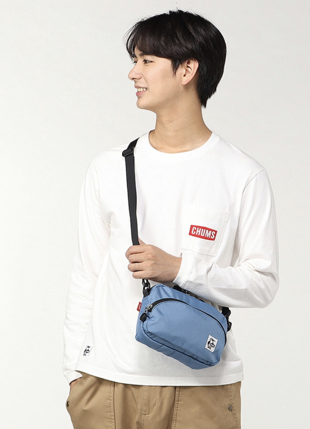 CHUMS RECYCLE SHOULDER POUCH - BLUE