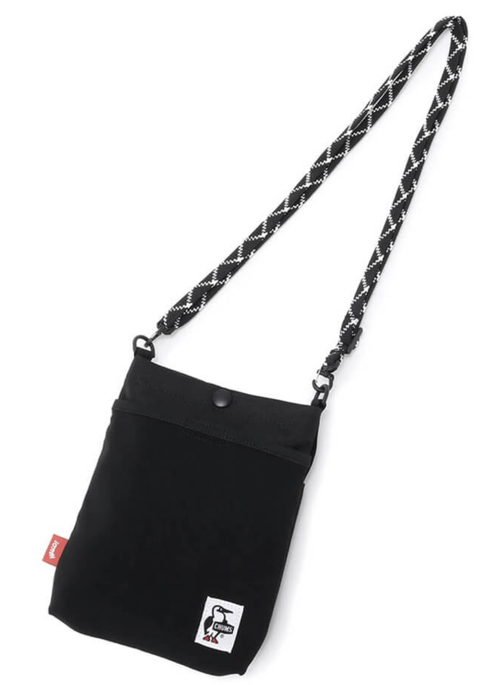 CHUMS RECYCLE MESH POCKET SHOULDER - BLACK