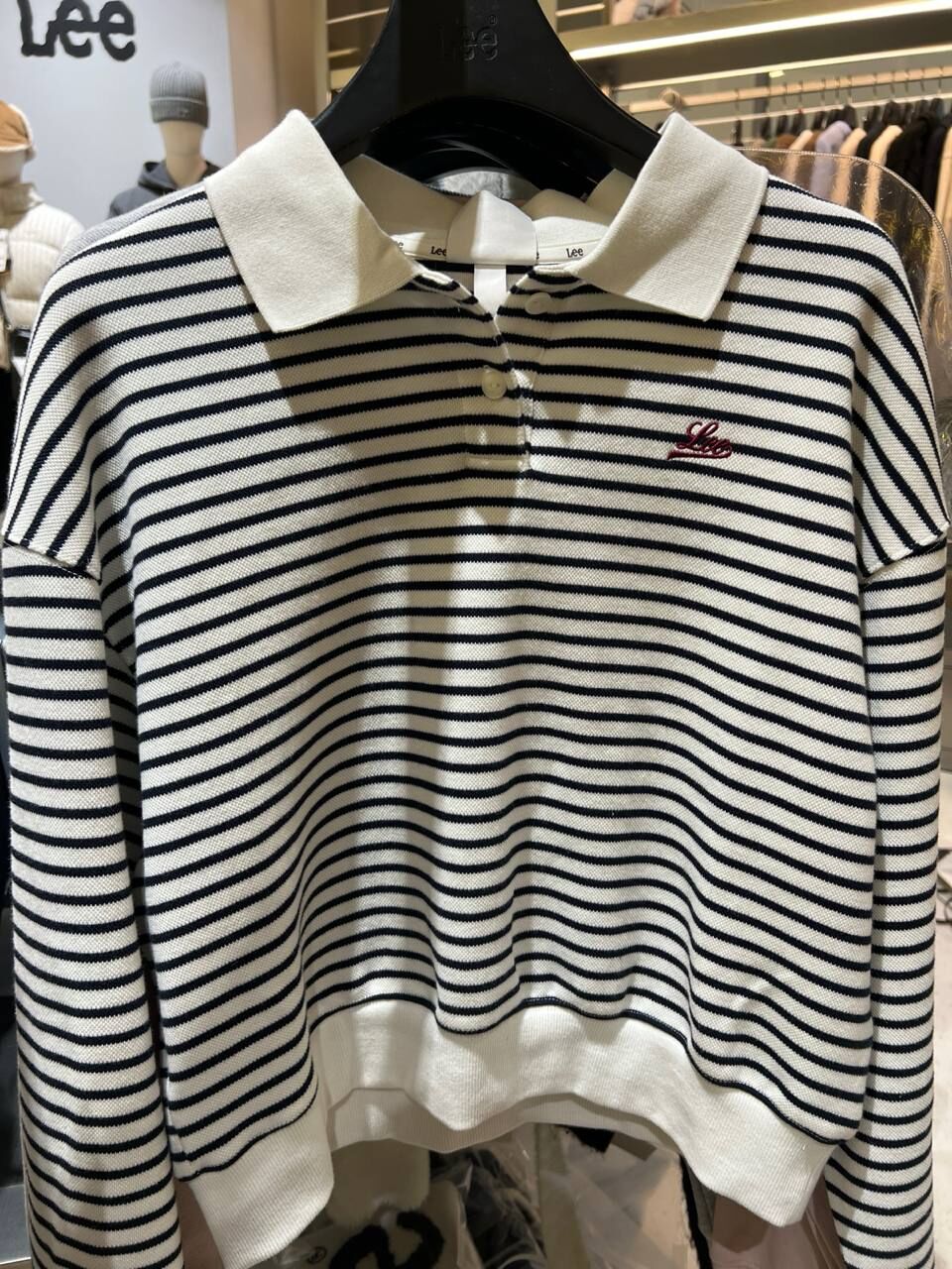 [K] LEE IVORY WOMEN'S UNION PIQUE COLLAR MAN TO MAN, LE2503CR61IV (KL40)