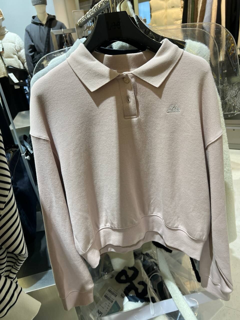 [K] LEE PINK WOMEN'S UNION PIQUE COLLAR MAN TO MAN, LE2503CR61PI (KL41)