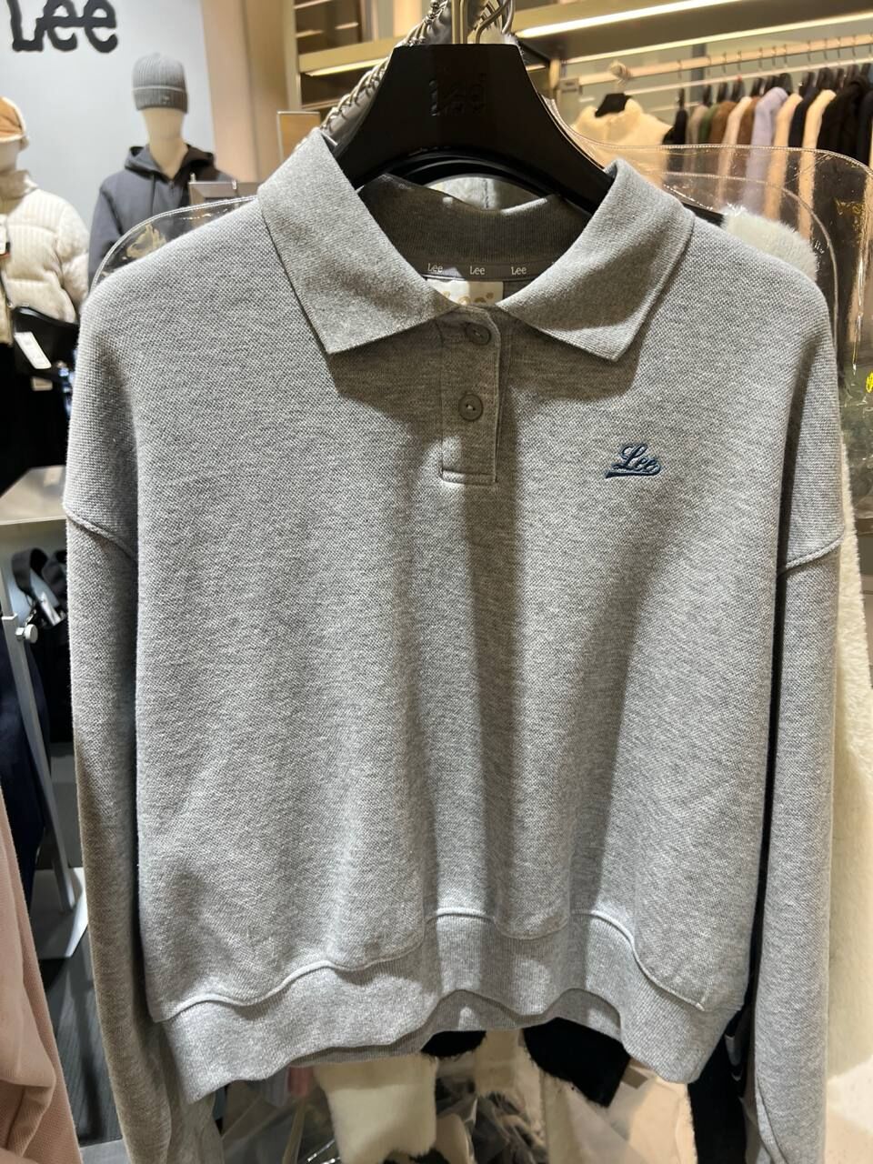 [K] LEE GRAY WOMEN'S UNION PIQUE COLLAR MAN TO MAN, LE2503CR61GR (KL42)