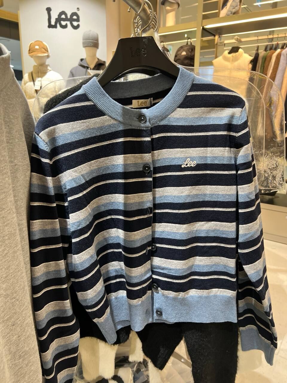 [K] LEE NAVY WOMEN'S STRIPED CARDIGAN, LE2503CD61NA (KL43)