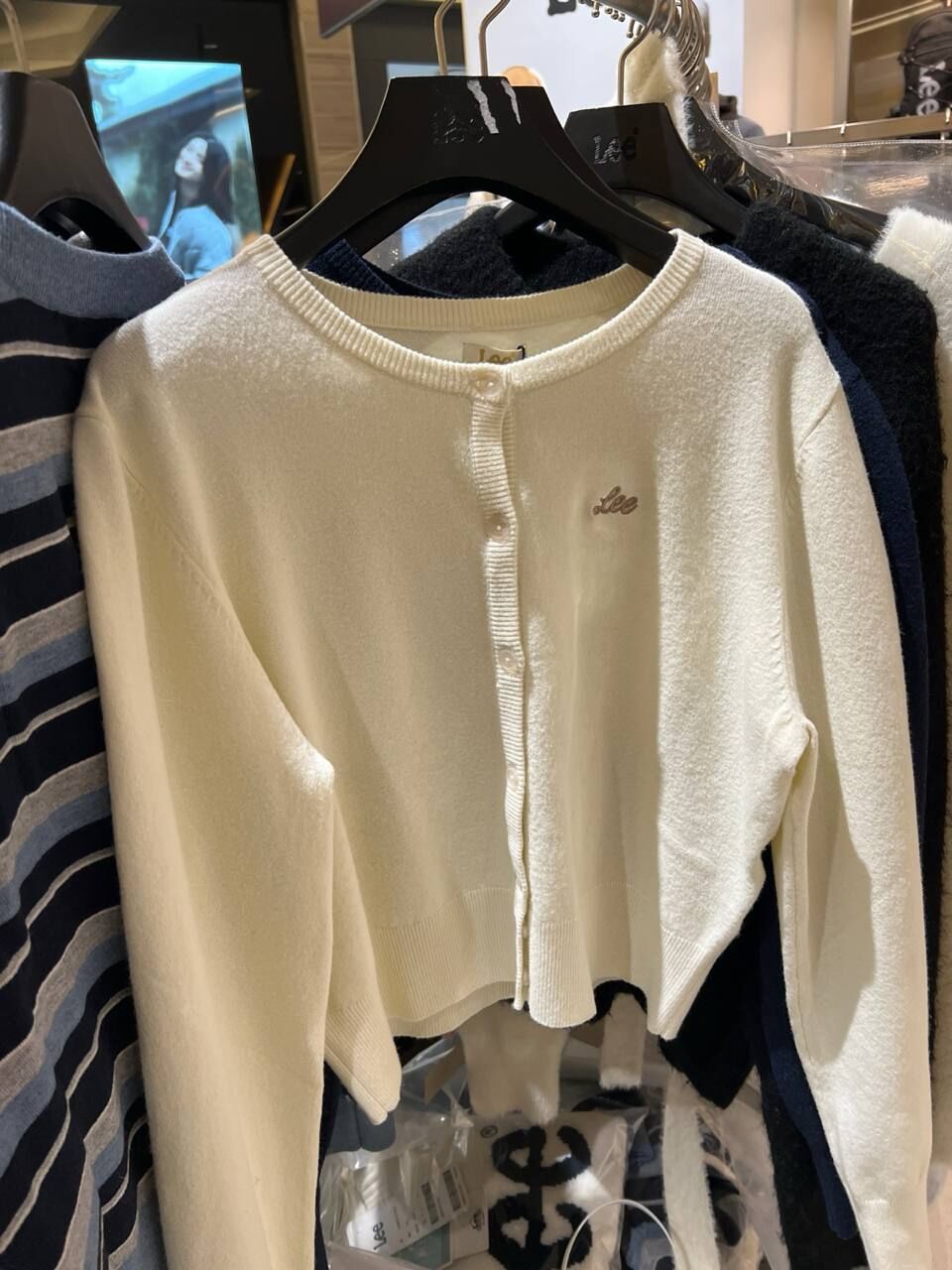 [K] LEE IVORY WOMEN'S ROUND CARDIGAN, LE2503CD60IV (KL45)