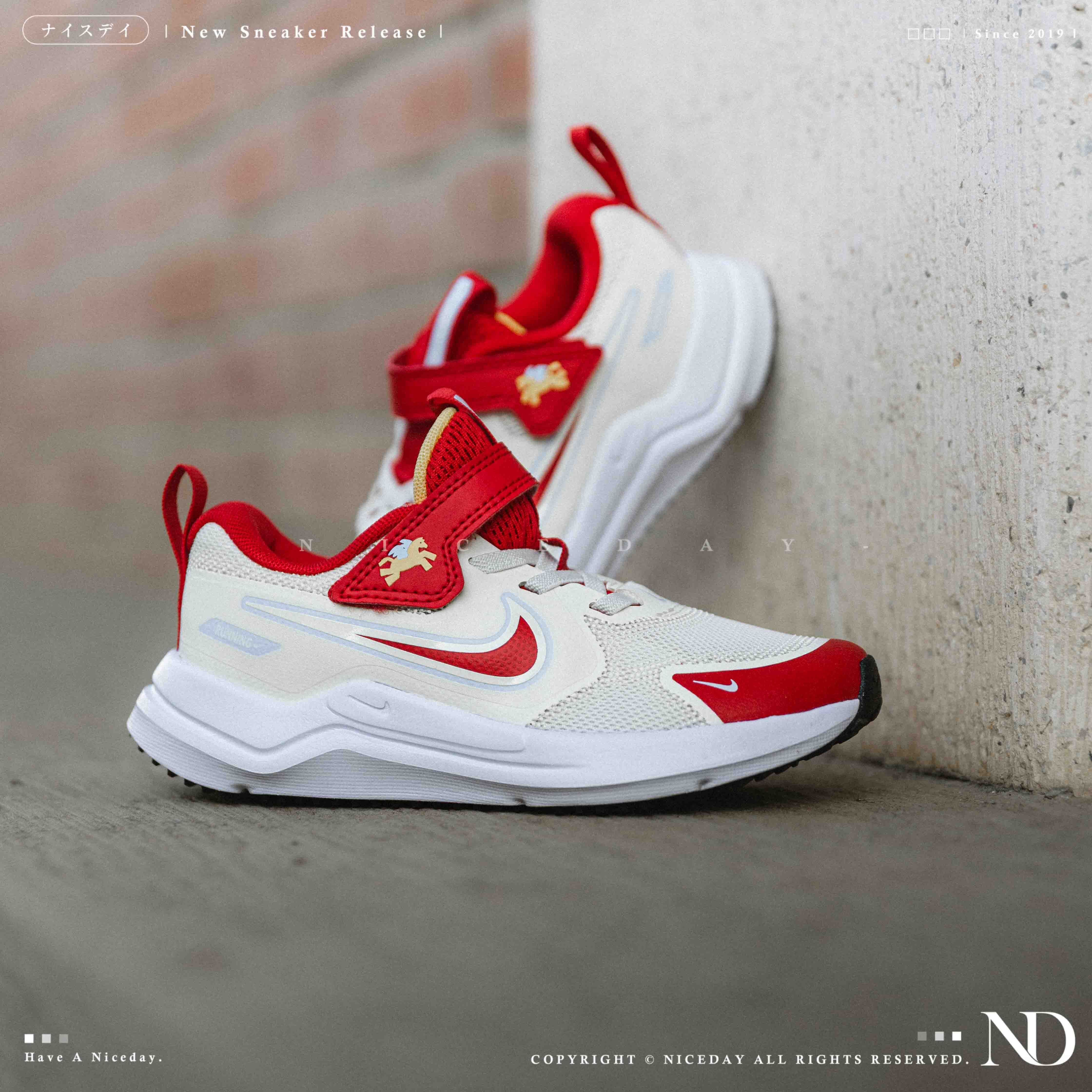 NICEDAY 現貨 Nike Cosmic Runner 白紅 馬年 新年 2026 春節 童鞋 中童 IQ1141-161