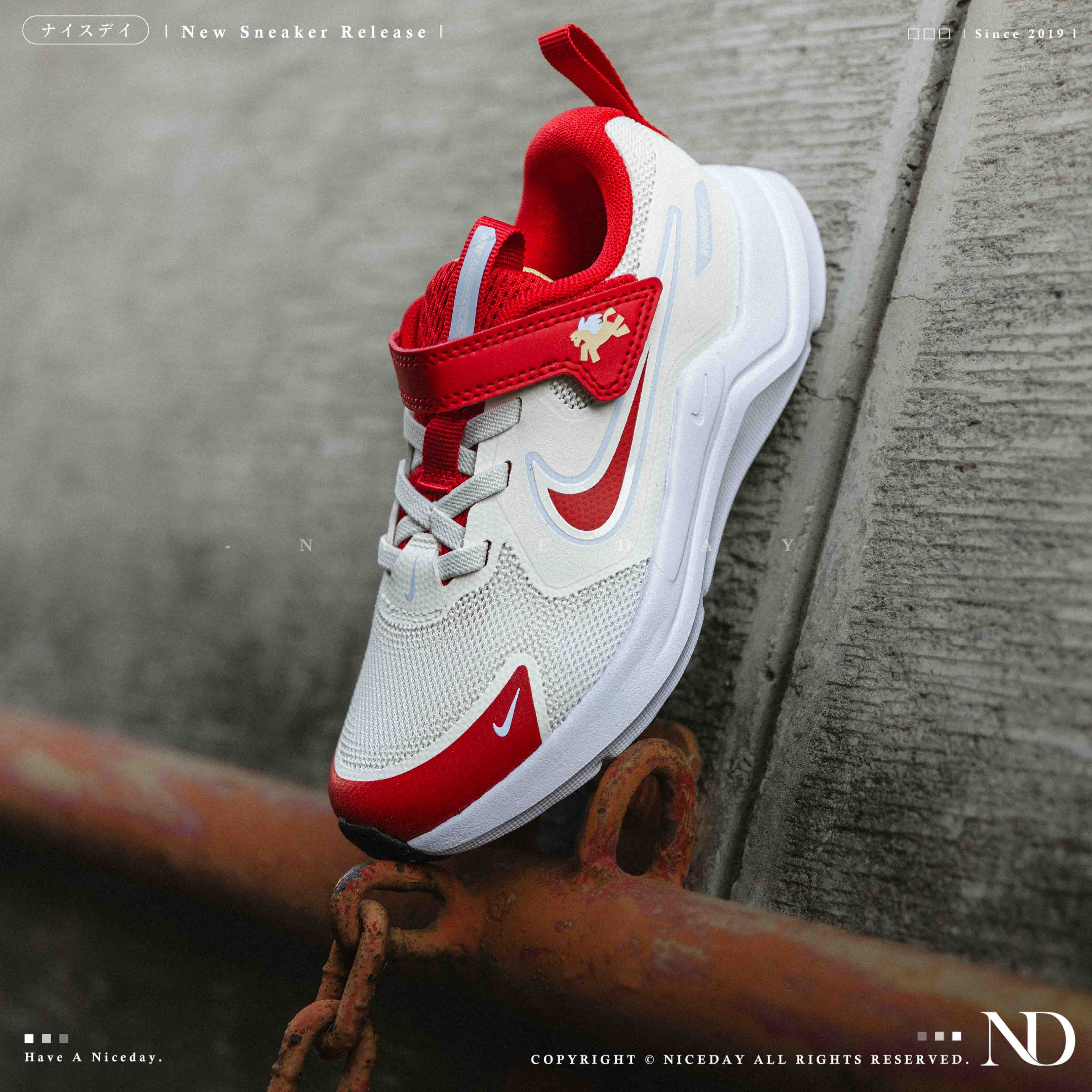 NICEDAY 現貨 Nike Cosmic Runner 白紅 馬年 新年 2026 春節 童鞋 中童 IQ1141-161