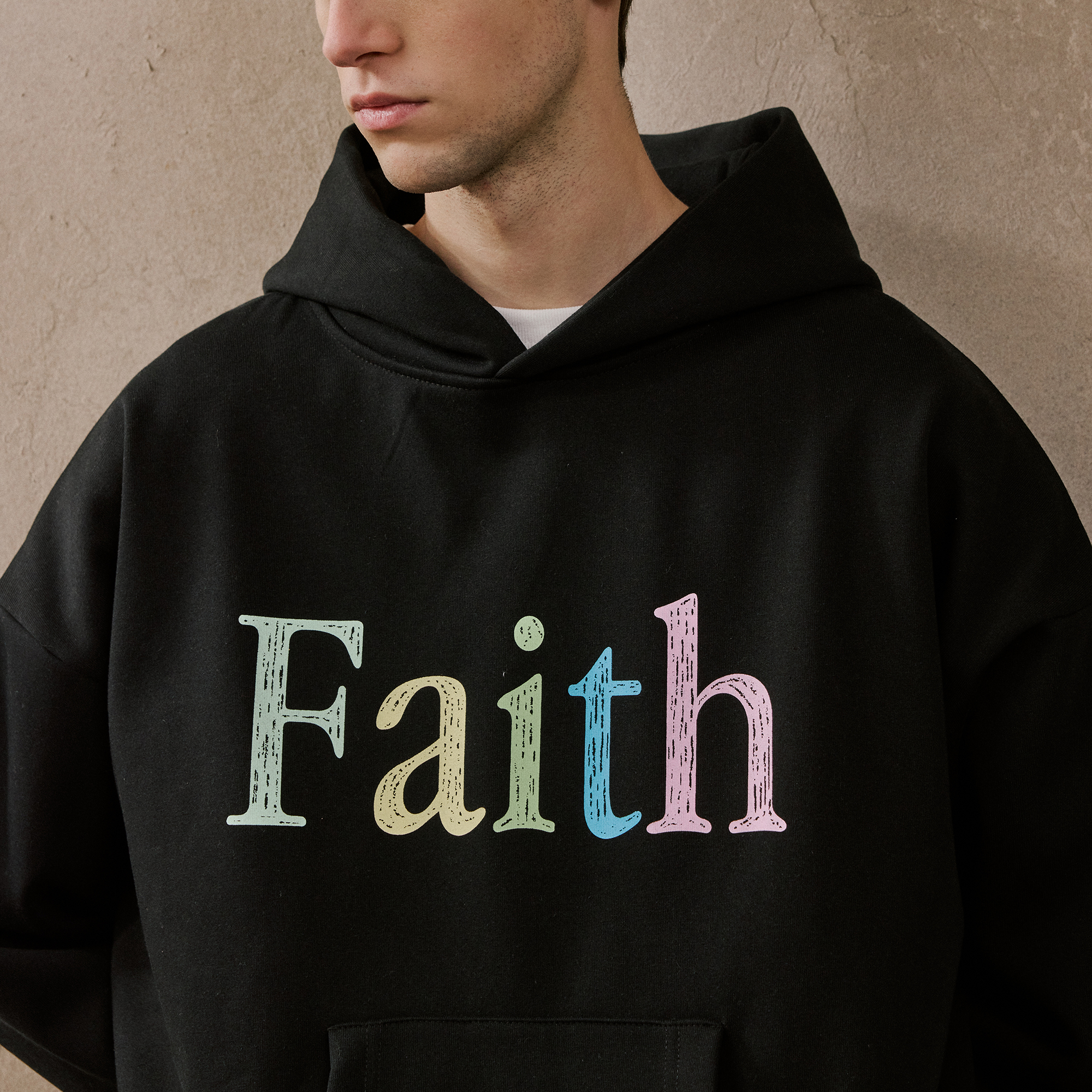 代購-<德國品牌>NO/FAITH 540G 寬短版 帽T 連帽衛衣 男女同款