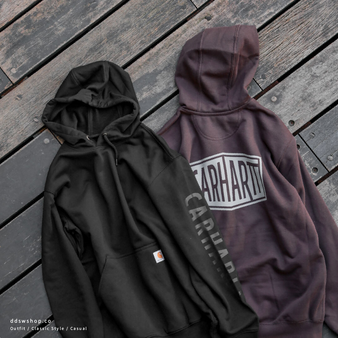 "黑五限時特價" CARHARTT 美線 Rain Defender® Loose Fit 107030 背圖 刷毛 帽T