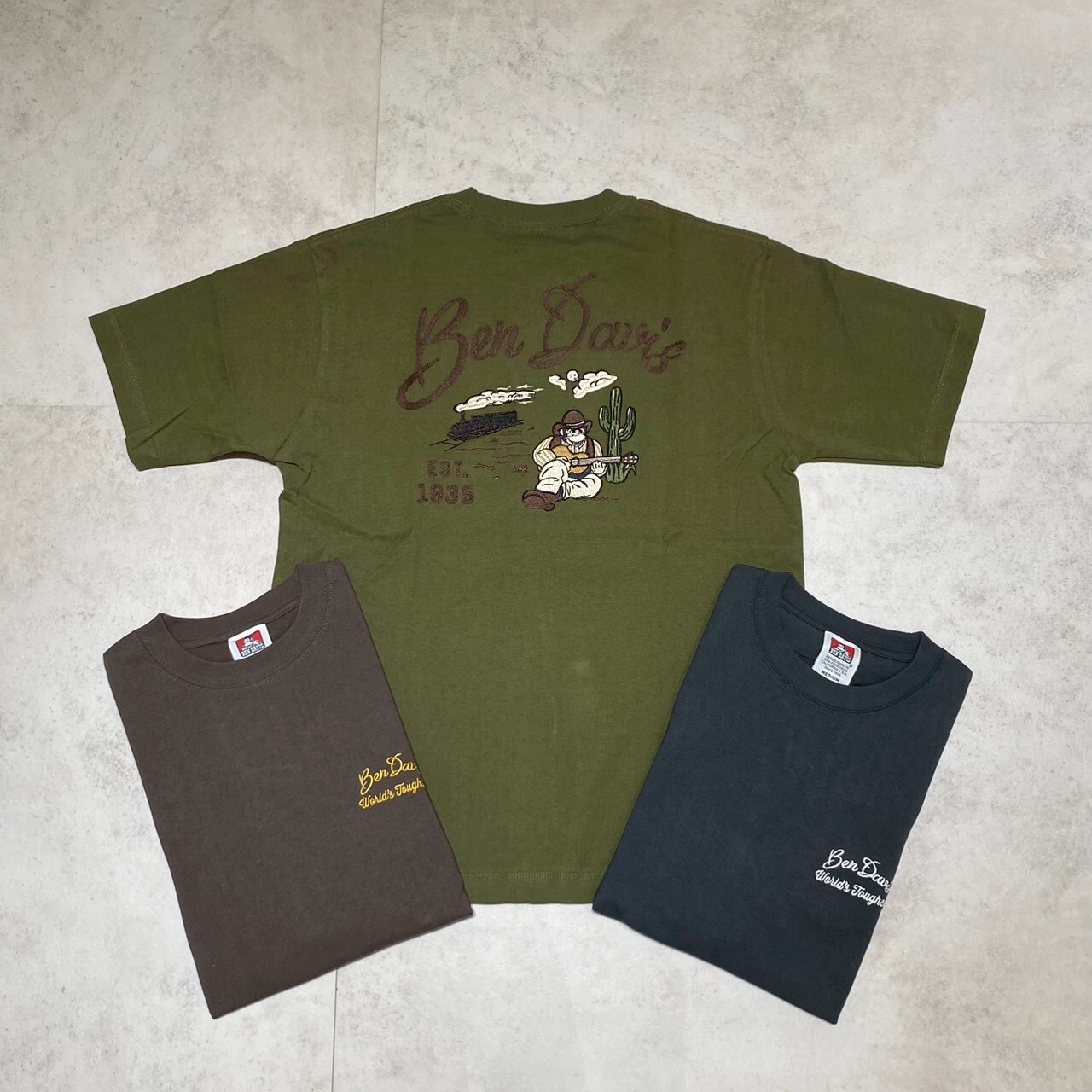 Ben davis 刺繡猿人沙漠西部牛仔短T C-25580067