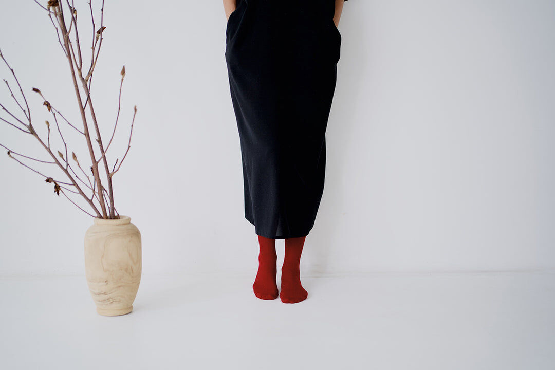 hakne 美麗諾羊毛羅紋襪