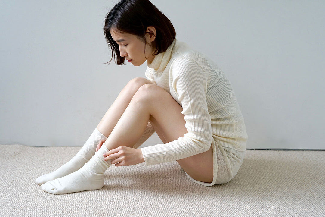 hakne 美麗諾羊毛羅紋襪