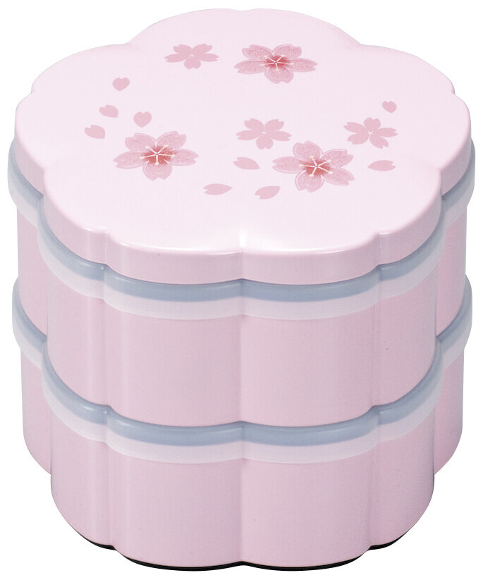 日本迎春櫻花起舞兩層盒 (日本製)