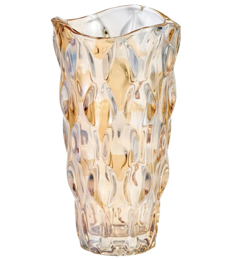 日本幻影琥珀色玻璃花樽 (非日本製)