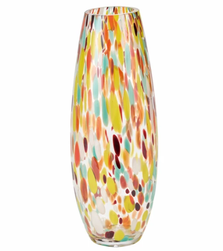 日本獨一無二彩點玻璃花樽 (非日本製)