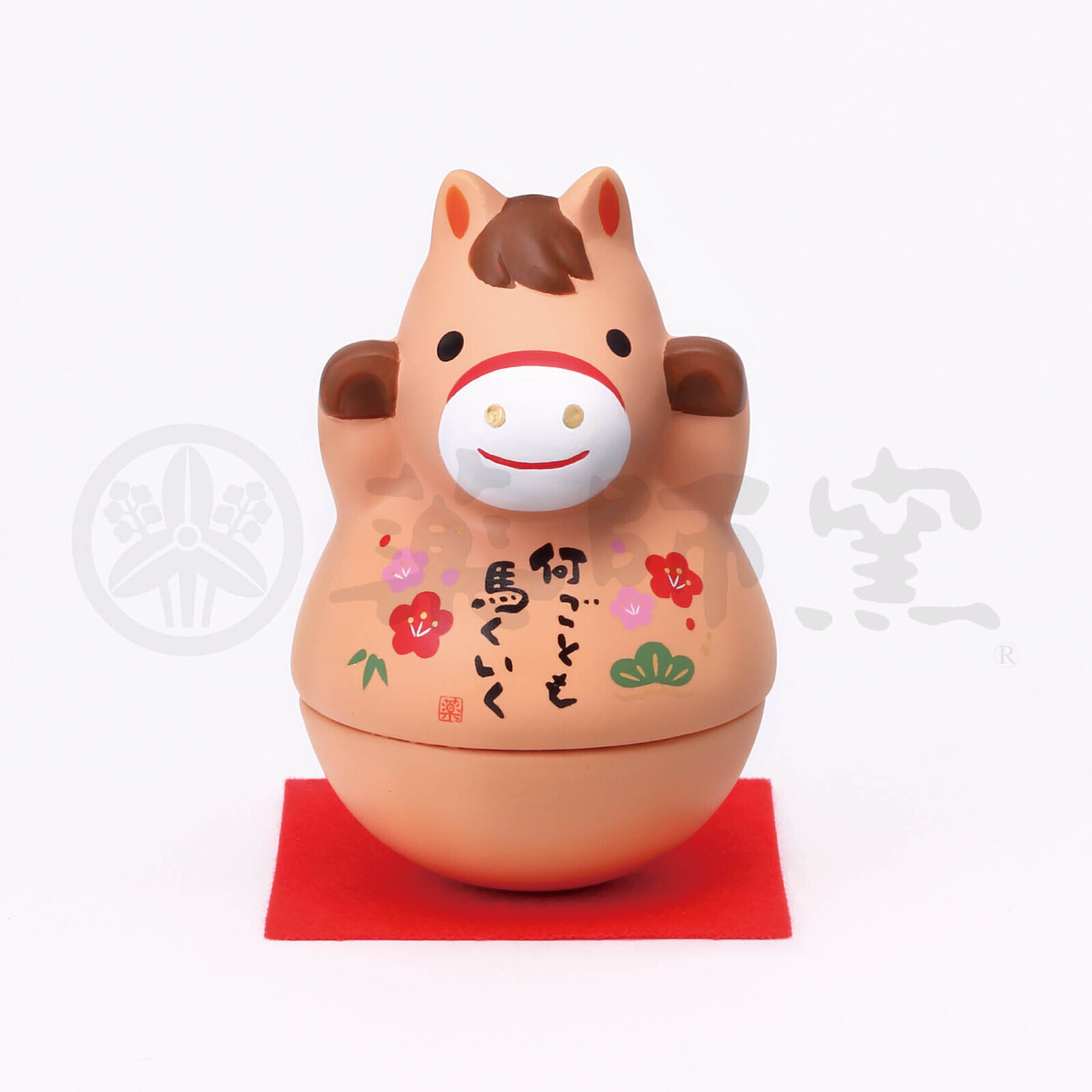 日本藥師窯錦彩招福彩色幸運馬仔擺設 (非日本製)