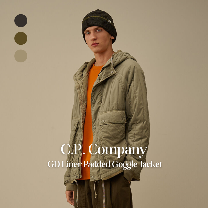 🧥【代購】C.P. Company GD Liner Padded Goggle Jacket 機能連帽護目羽絨外套 – 軍事靈感・輕暖耐磨