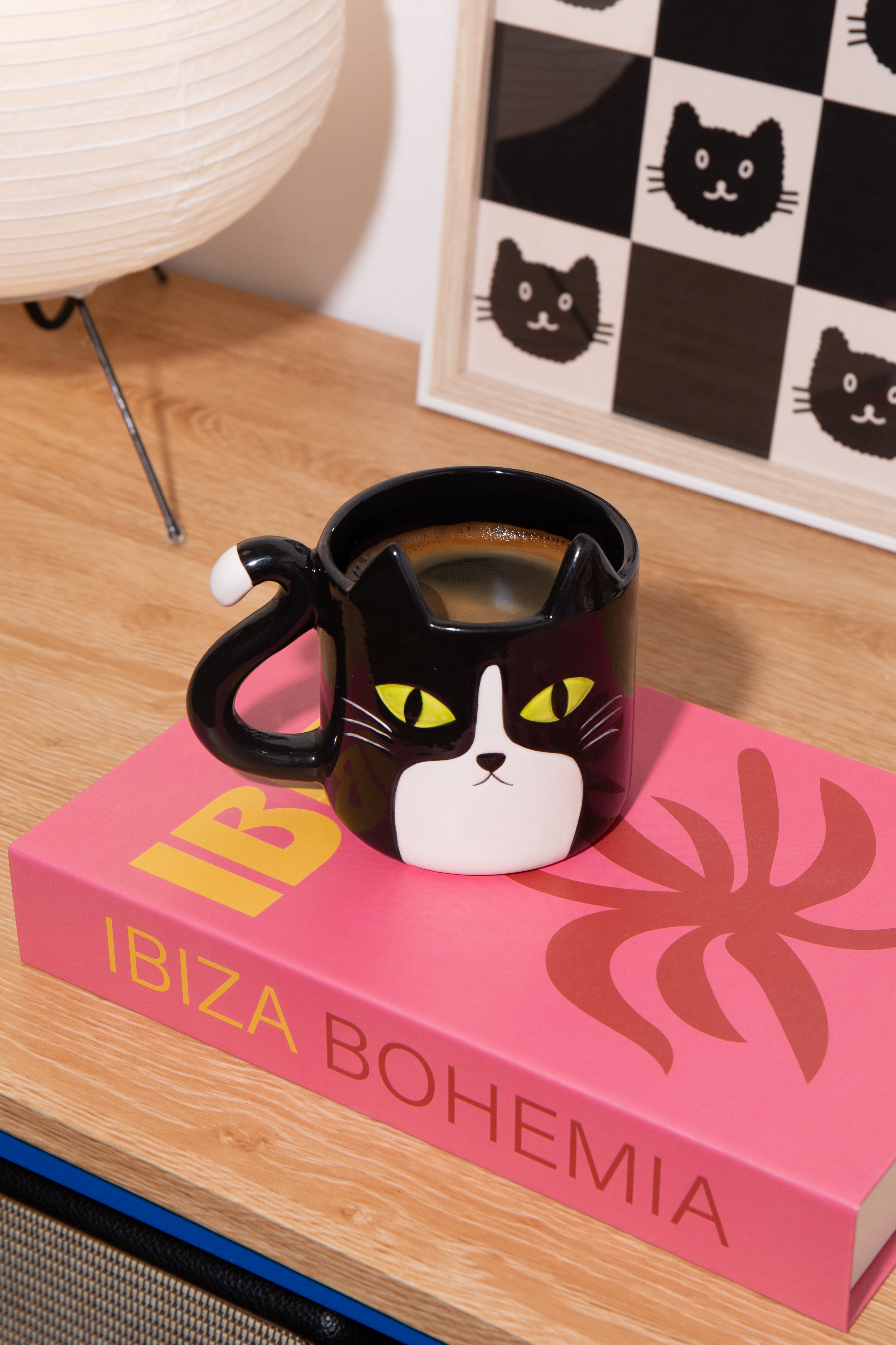 Black & White Cat Ceramic Mug｜DOIY