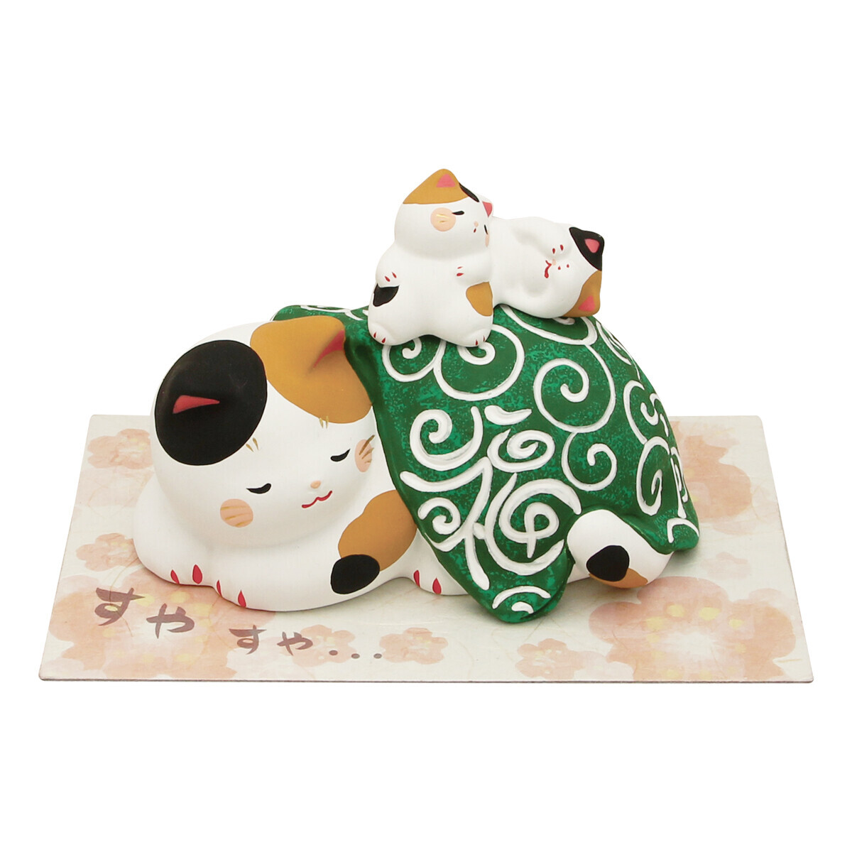 日式大小貓貓親子訓覺陶瓷擺設 (非日本製)