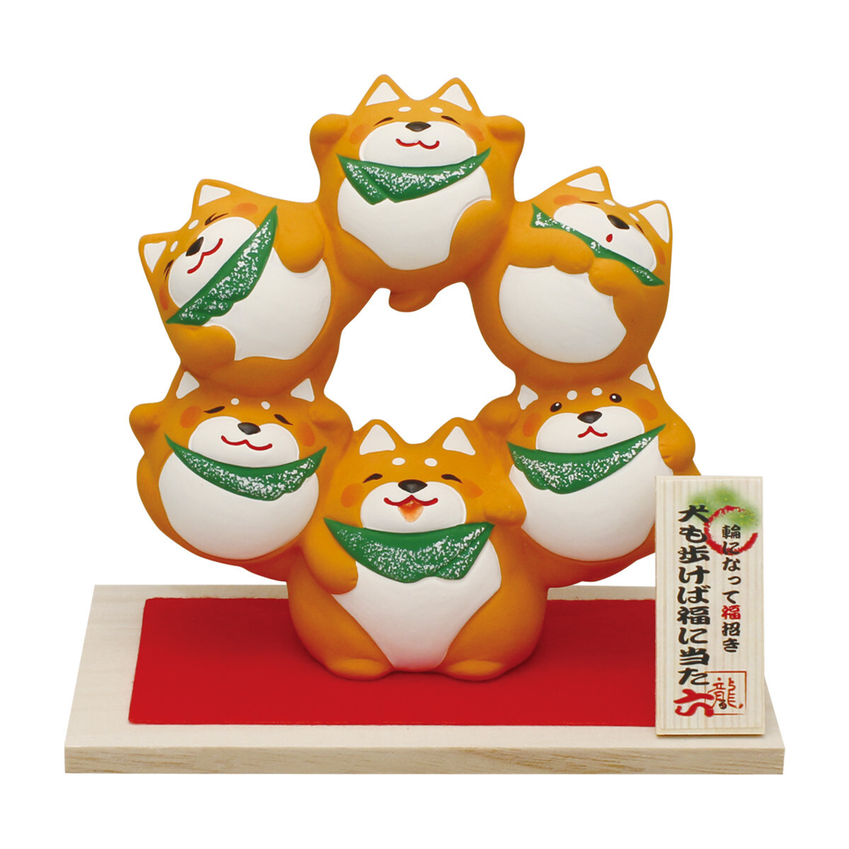 日式柴犬不倒翁陶瓷擺設 (非日本製)