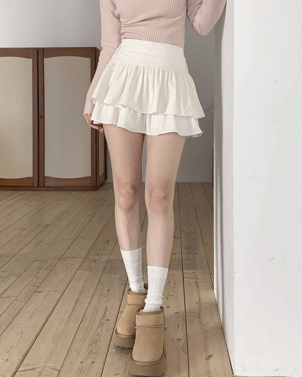 ❥現貨 可甜可鹽鬆緊澎澎裙