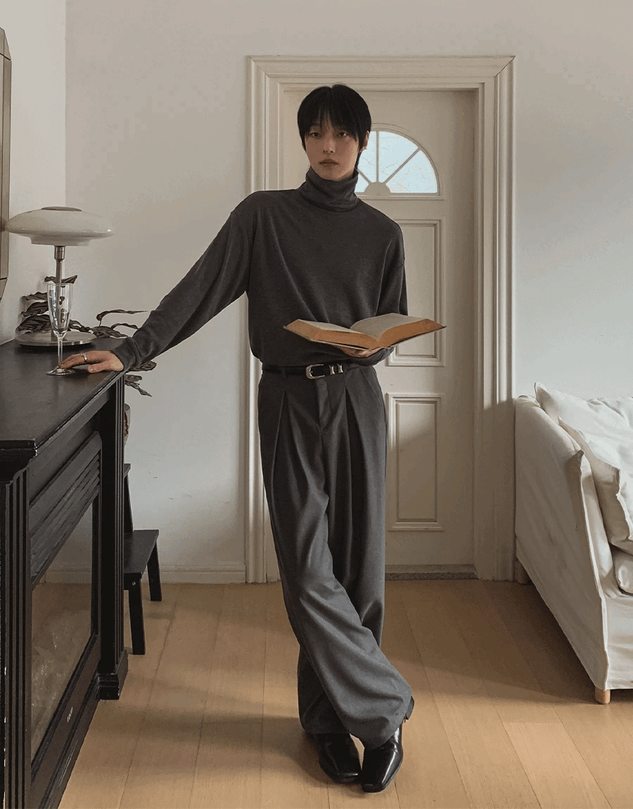 Benza 深褶襉寬褲