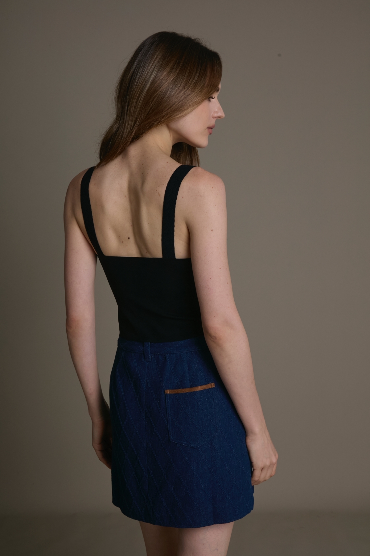 美型寬肩帶針織Bra Top背心