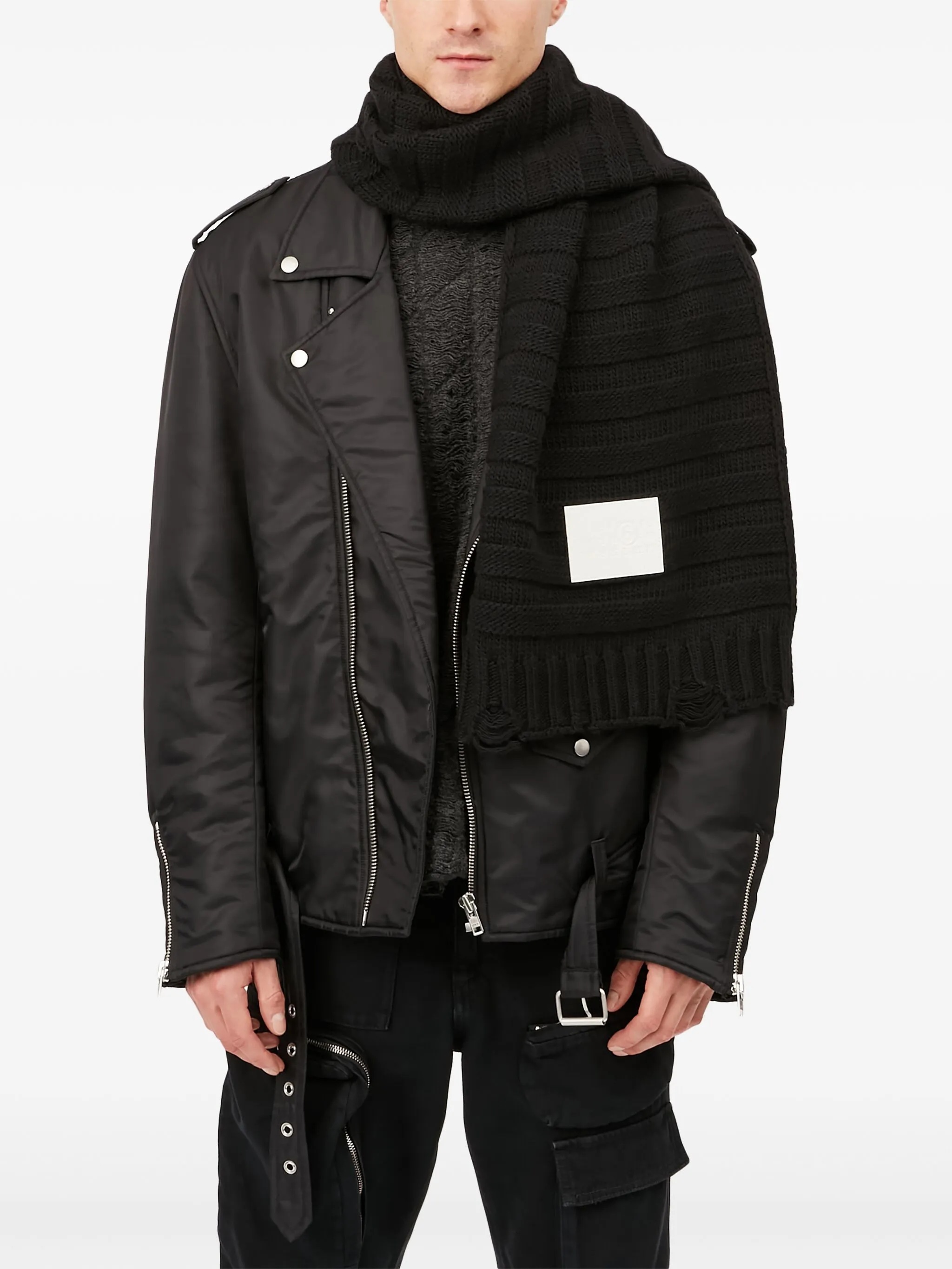 MM6 Maison Margiela / Knitted wool blend scarf