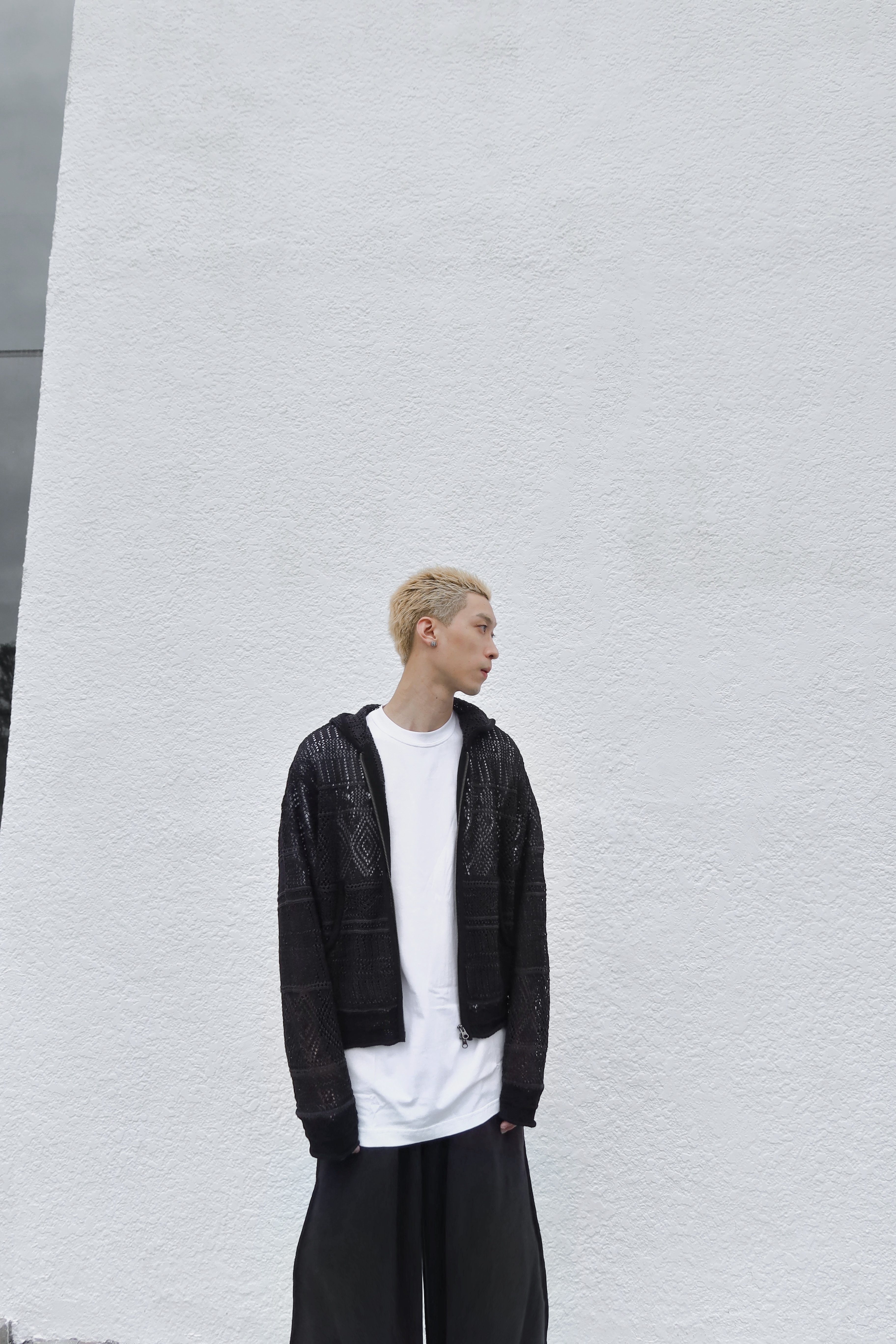 Fountain Island Foundation｜F09 Knit Hoodie (Blue/Black)