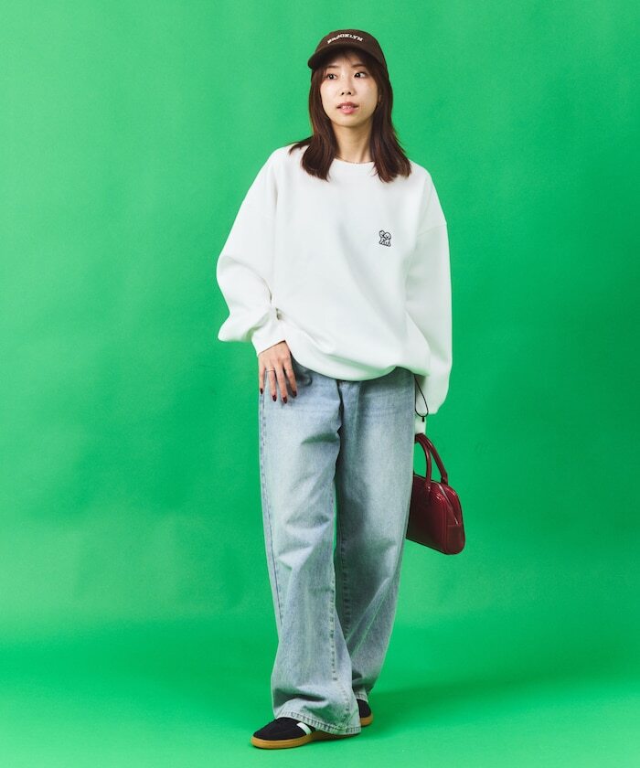 『代購+現貨商品』2025AW FREAK'S STORE x matsui 日本 插畫家 松井先生 "Lemon" Drawcord Back Print Crew Neck Sweatshirt 聯名 別注款 狗狗 檸檬 大學T 1021248901168