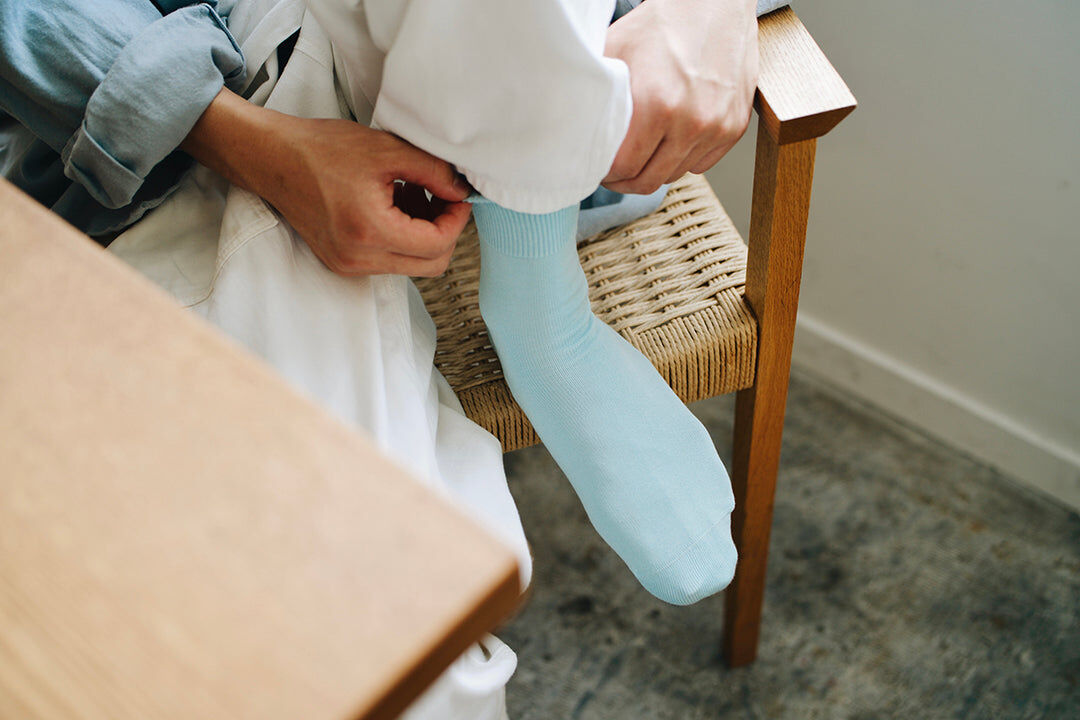 NISHIGUCHI KUTSUSHITA 埃及長絨棉襪